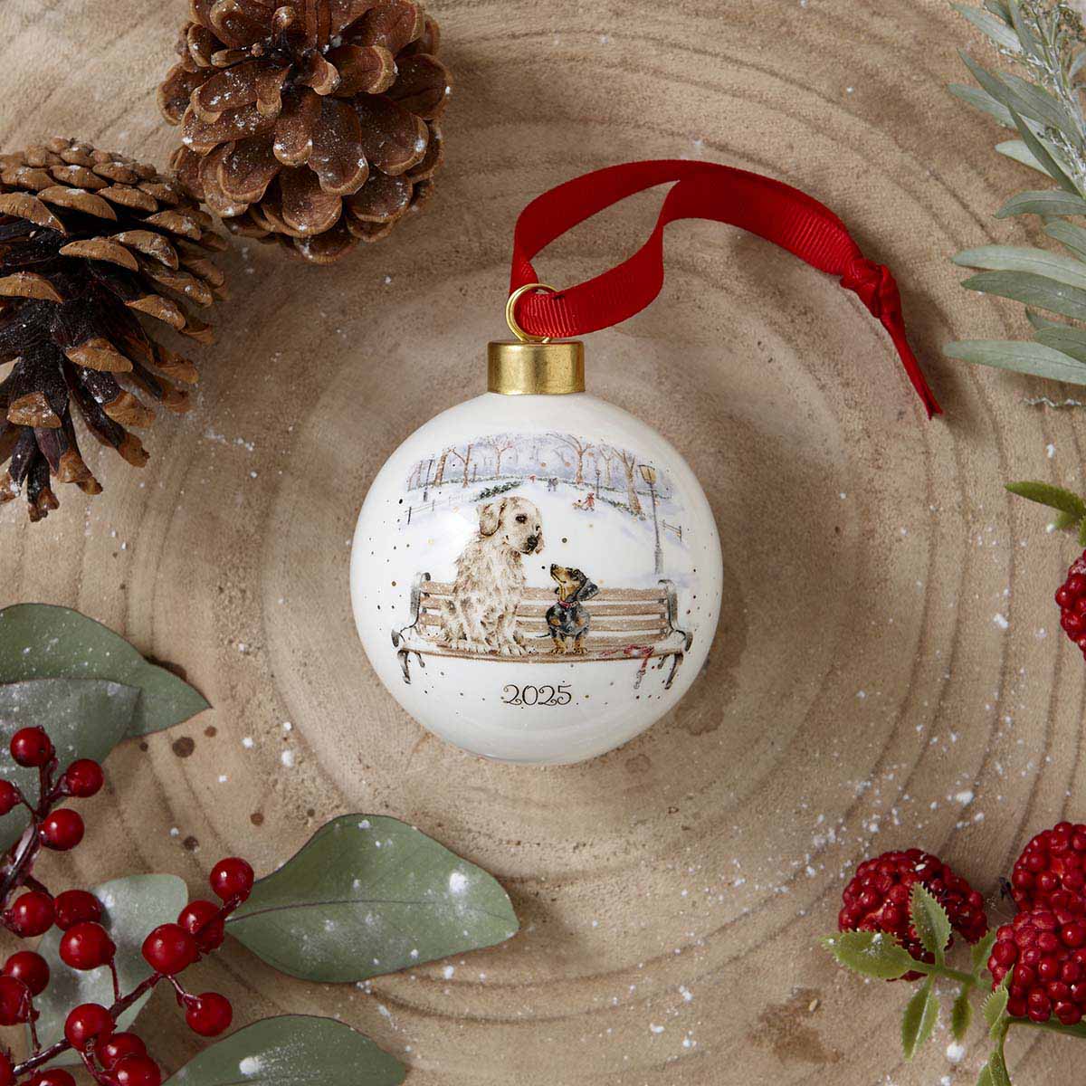 Wrendale Designs Winter Walks Limited Edition Bauble image number null